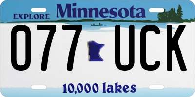 MN license plate 077UCK