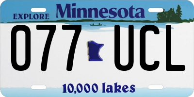MN license plate 077UCL