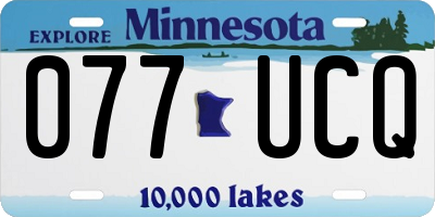 MN license plate 077UCQ
