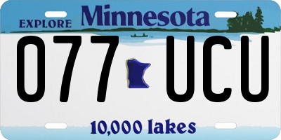 MN license plate 077UCU