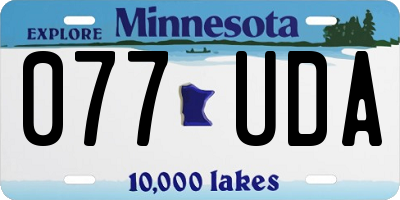 MN license plate 077UDA