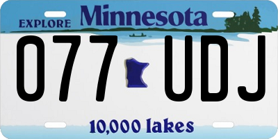 MN license plate 077UDJ