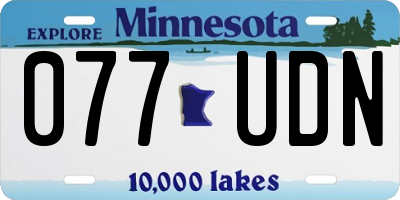 MN license plate 077UDN