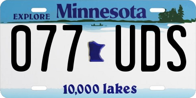 MN license plate 077UDS