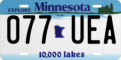 MN license plate 077UEA