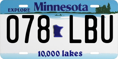 MN license plate 078LBU