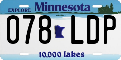 MN license plate 078LDP
