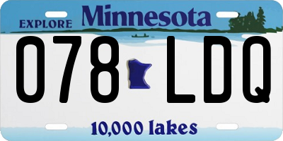 MN license plate 078LDQ