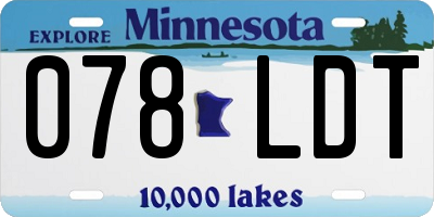 MN license plate 078LDT