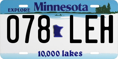 MN license plate 078LEH