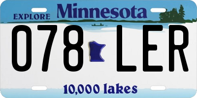 MN license plate 078LER