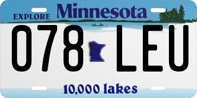 MN license plate 078LEU