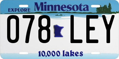 MN license plate 078LEY