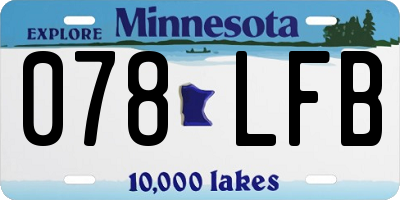 MN license plate 078LFB
