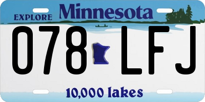 MN license plate 078LFJ