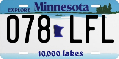 MN license plate 078LFL