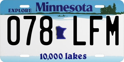 MN license plate 078LFM