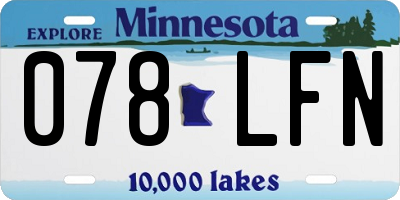 MN license plate 078LFN