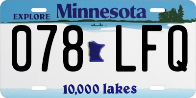 MN license plate 078LFQ