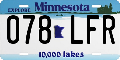 MN license plate 078LFR