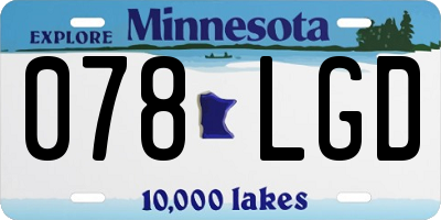MN license plate 078LGD