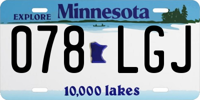 MN license plate 078LGJ