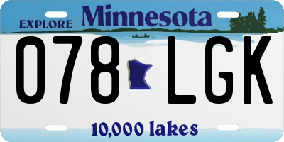 MN license plate 078LGK