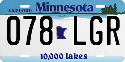 MN license plate 078LGR