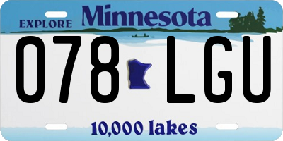 MN license plate 078LGU