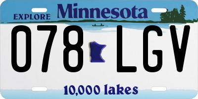 MN license plate 078LGV