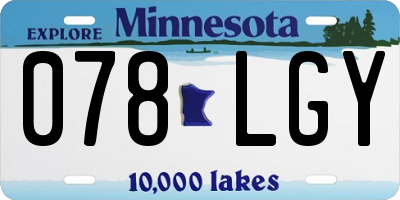 MN license plate 078LGY