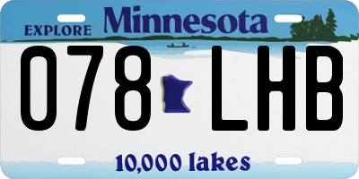 MN license plate 078LHB