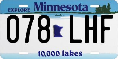 MN license plate 078LHF