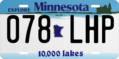 MN license plate 078LHP