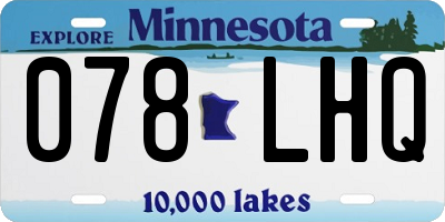 MN license plate 078LHQ