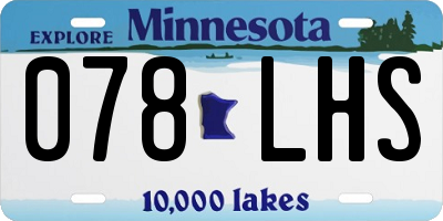 MN license plate 078LHS