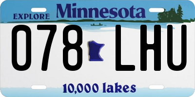MN license plate 078LHU