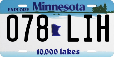 MN license plate 078LIH