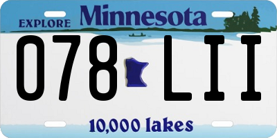 MN license plate 078LII