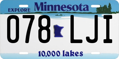 MN license plate 078LJI