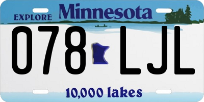 MN license plate 078LJL