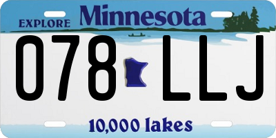 MN license plate 078LLJ