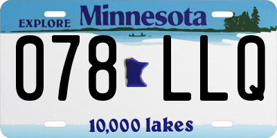 MN license plate 078LLQ