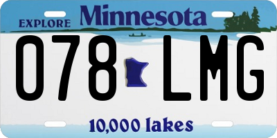 MN license plate 078LMG