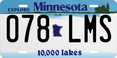 MN license plate 078LMS