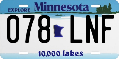 MN license plate 078LNF