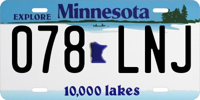 MN license plate 078LNJ