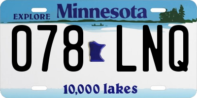 MN license plate 078LNQ
