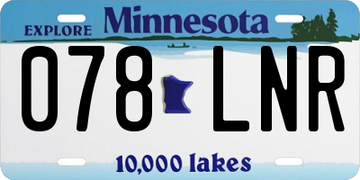 MN license plate 078LNR