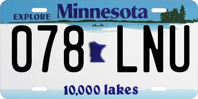 MN license plate 078LNU
